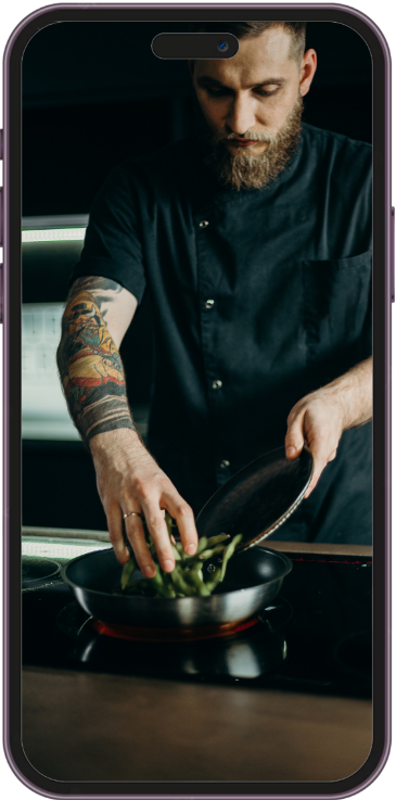 mock up smartphone cuisinier