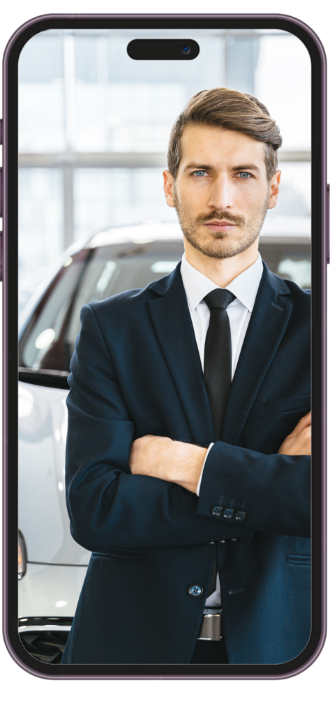 mock up smartphone vendeur voiture