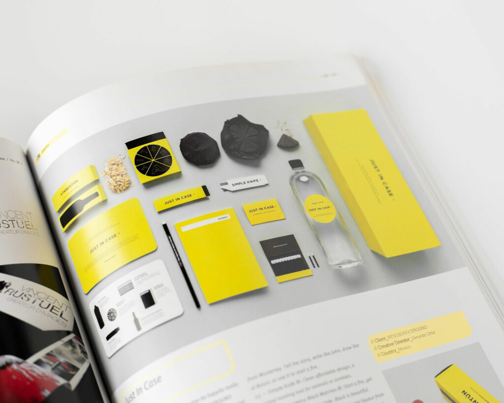 magazine identité visuelle jaune